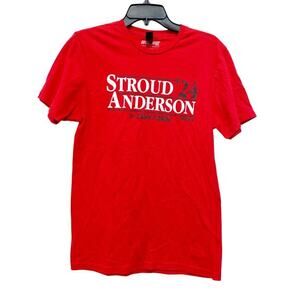 BreakingT Men's Stroud Diggs 24 Houston Football Red Cotton T Shirt‎ Size Small